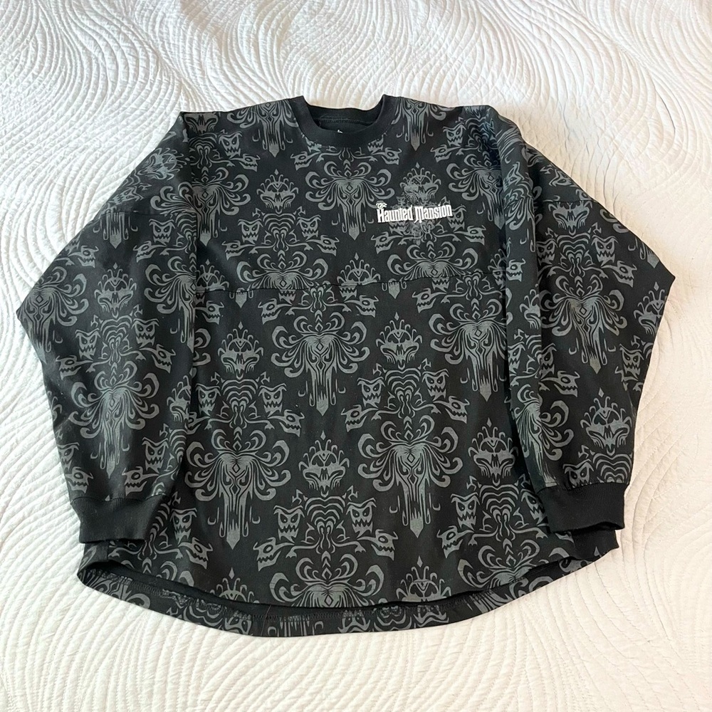 Walt DISNEY World The HAUNTED MANSION Wallpaper Spirit Jersey Adult Sz Medium
